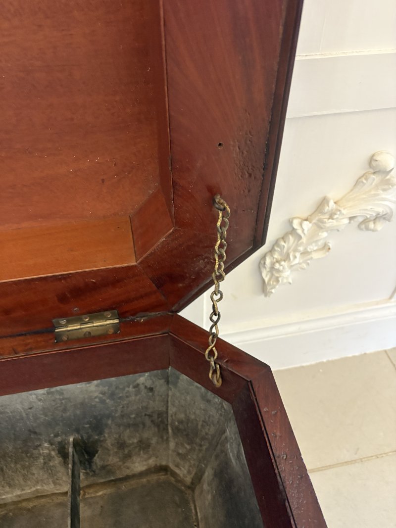 Antique Regency Quality Figured Mahogany Freestanding Wine Cooler